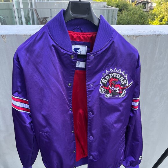 Starter Toronto Ratpors 90s Logo Satin Bomber Jaket- Size Medium - Picture 2 of 6